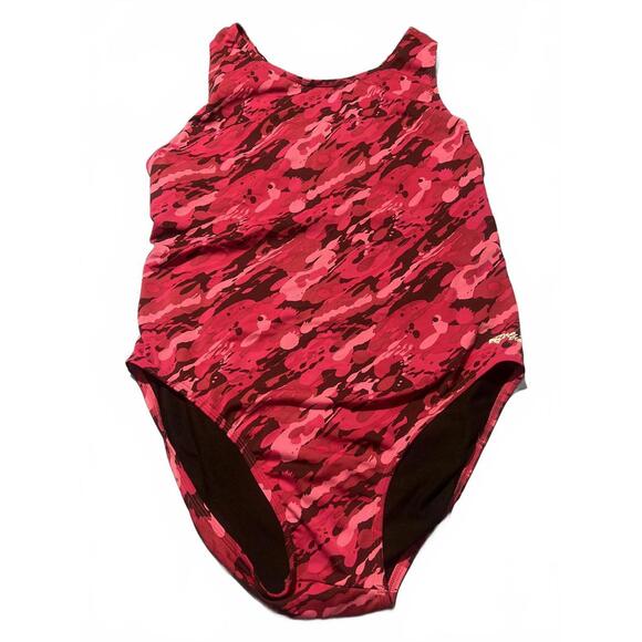 Dolfin Women's One-Piece Swimsuit Pink Camo Print 18 - Picture 2 of 5